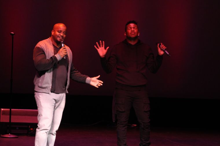 Jonathan Nelson joined Livre on stage to perform at track off their 'Jericho' album.