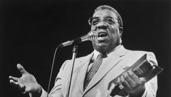 Reverend James Cleveland Standing at Microphone