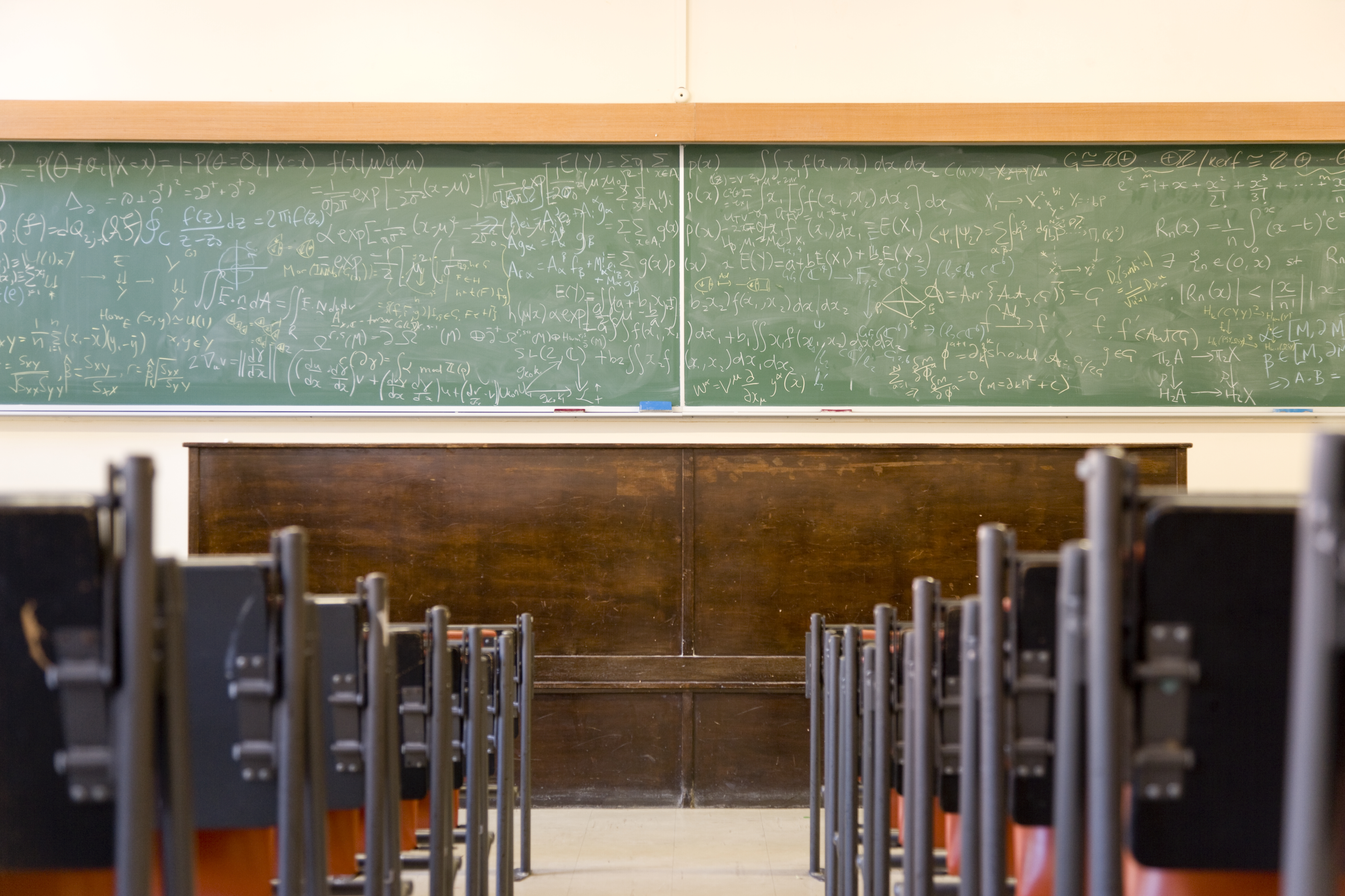 Empty Math Classroom