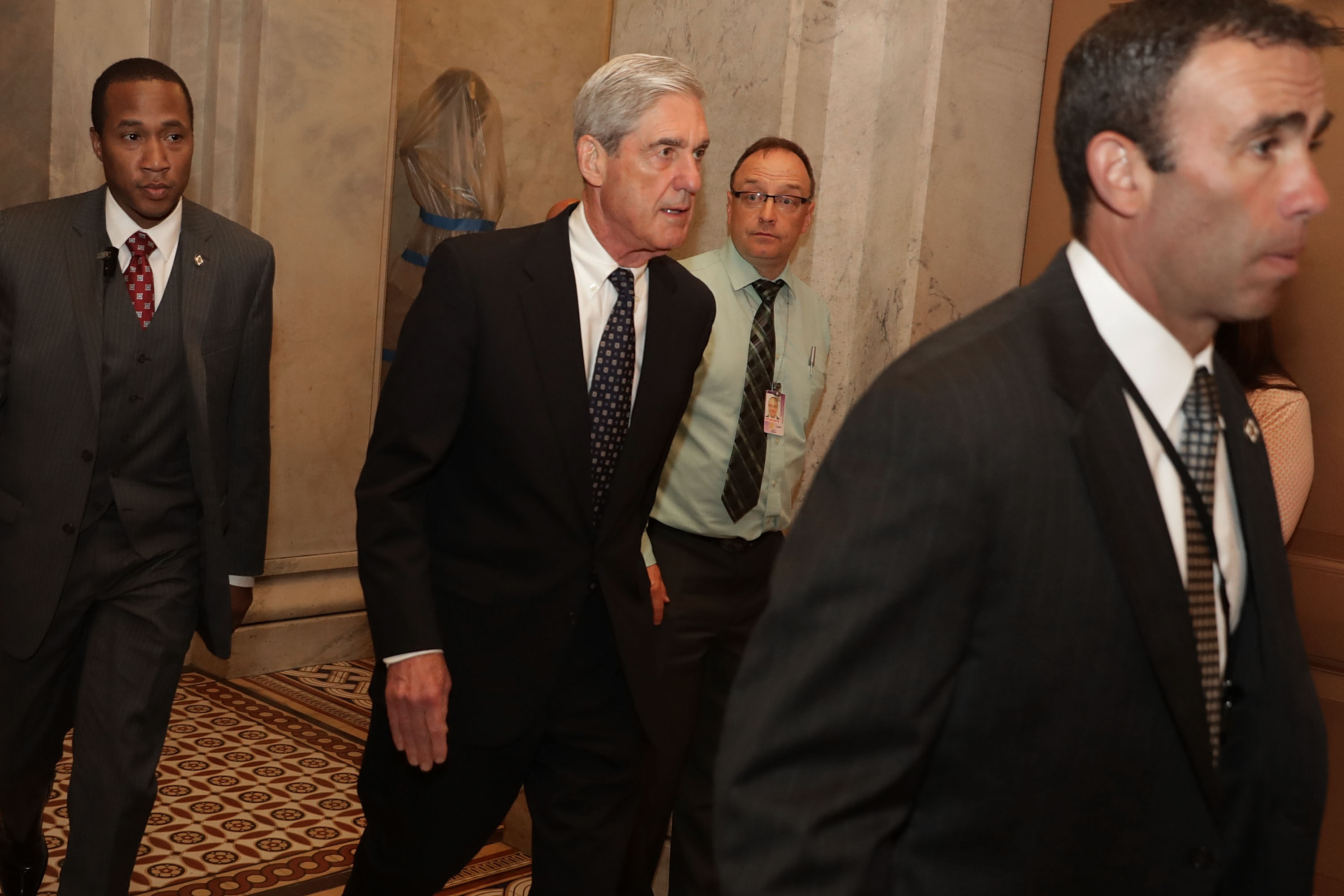 Special Prosecutor Robert Mueller Briefs Senate Intel Committee On Capitol Hill