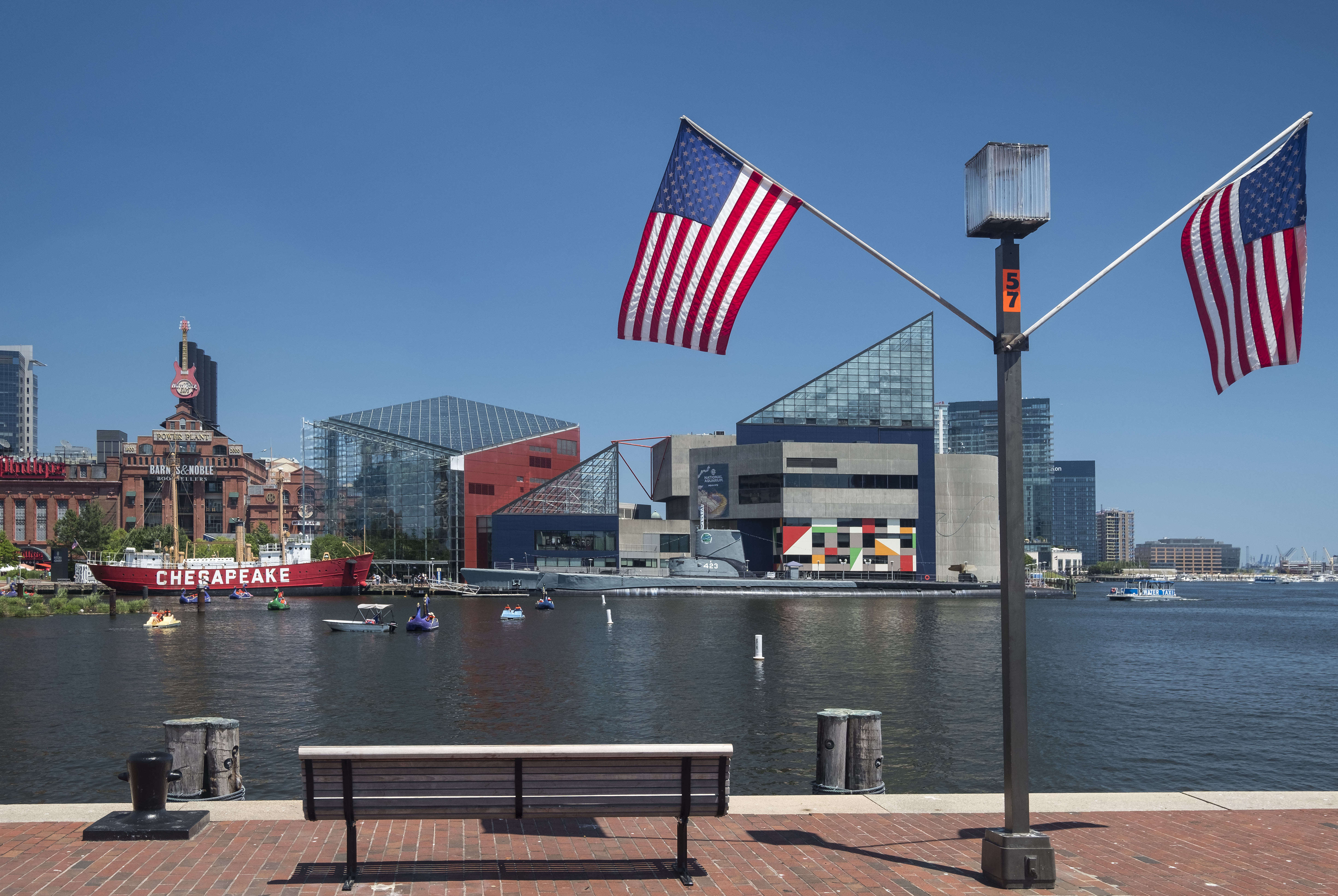 The Inner Harbour area in Baltimore
