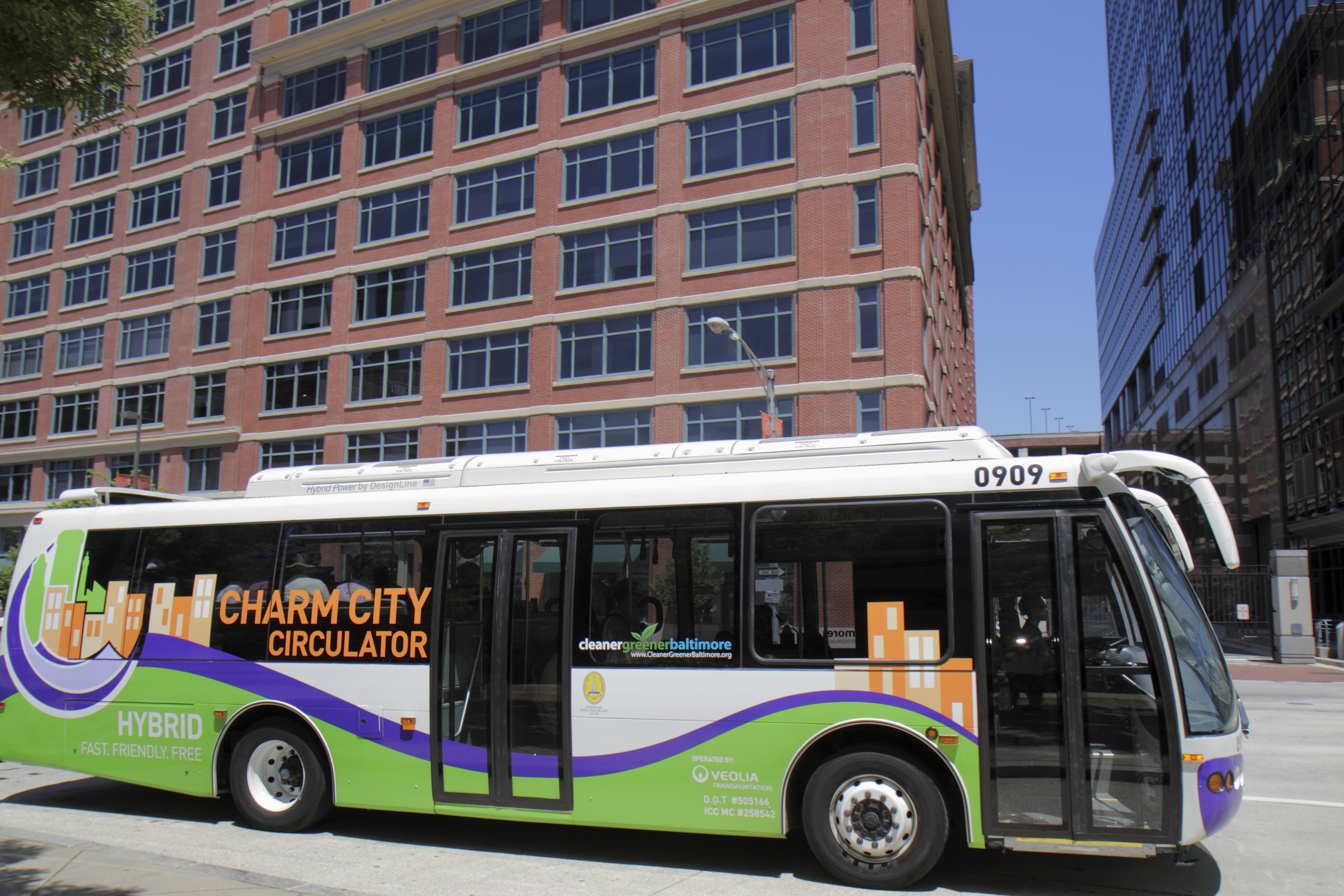 Charm City Circulator bus.