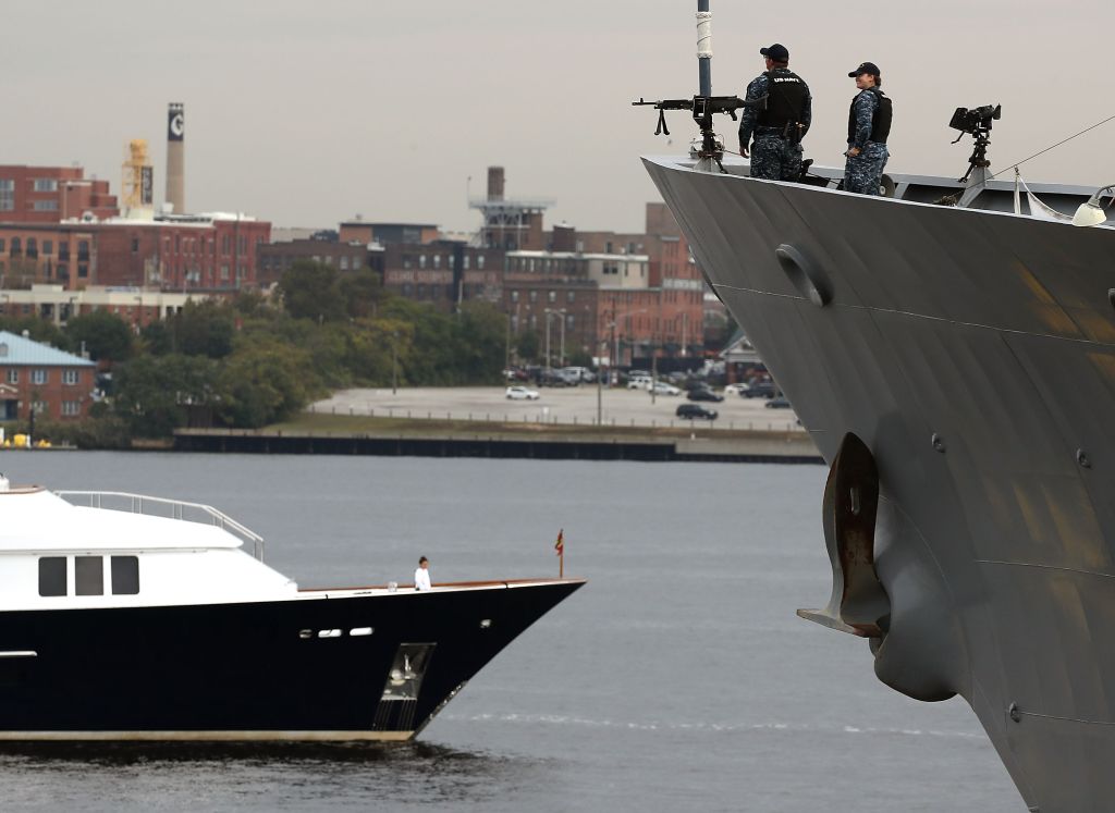 Navy's Next Generation Guided-Missile Destroyer USS Zumwalt Debuts During Baltimore's Fleetweek