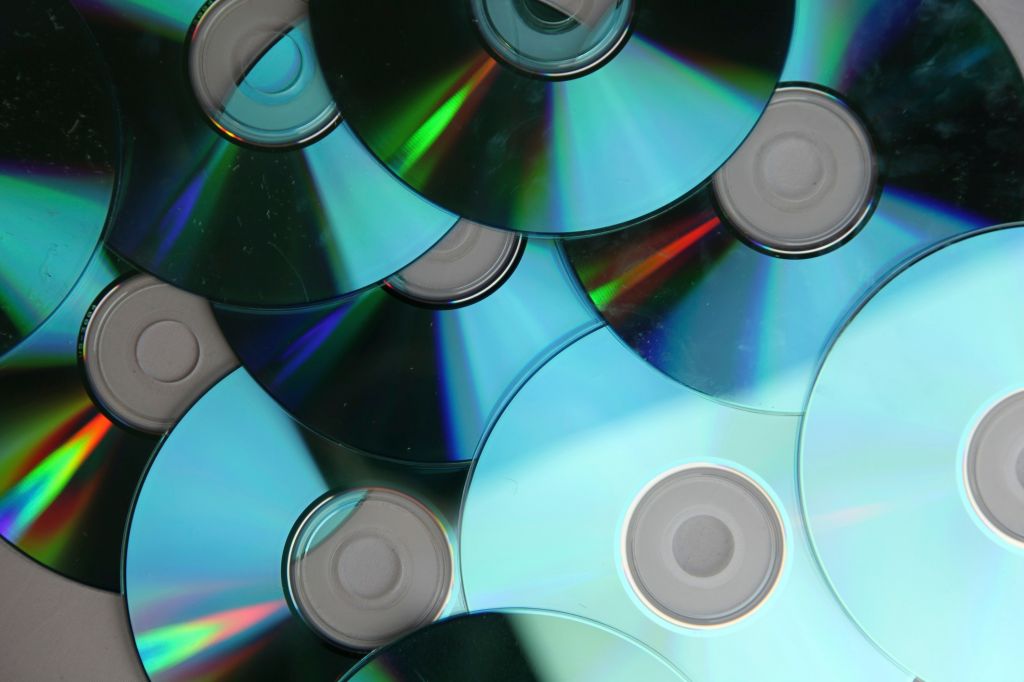 Full Frame Shot Of Multi Colored Compact Disc