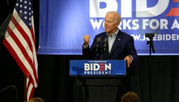 Democratic Presidential Candidate Former Vice President Joe Biden Holds Campaign Event In Davenport, Iowa