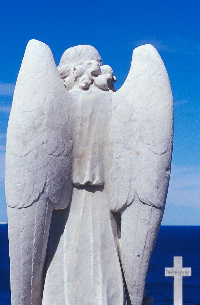 An angel headstone at a graveyard on 17 April 2004. AFR GENERIC Picture by JESS